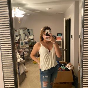 Lulu’s White Cut Out Tank